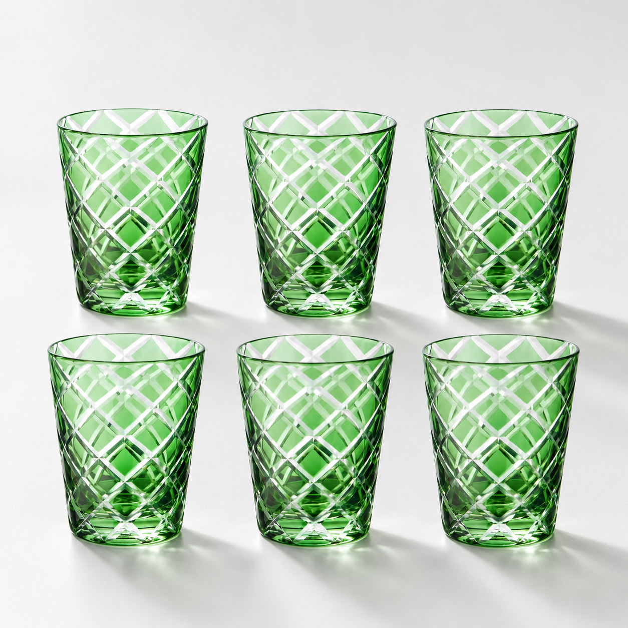 Dio Green Crystal Glasses 6-pack 10 cm | EDZARD