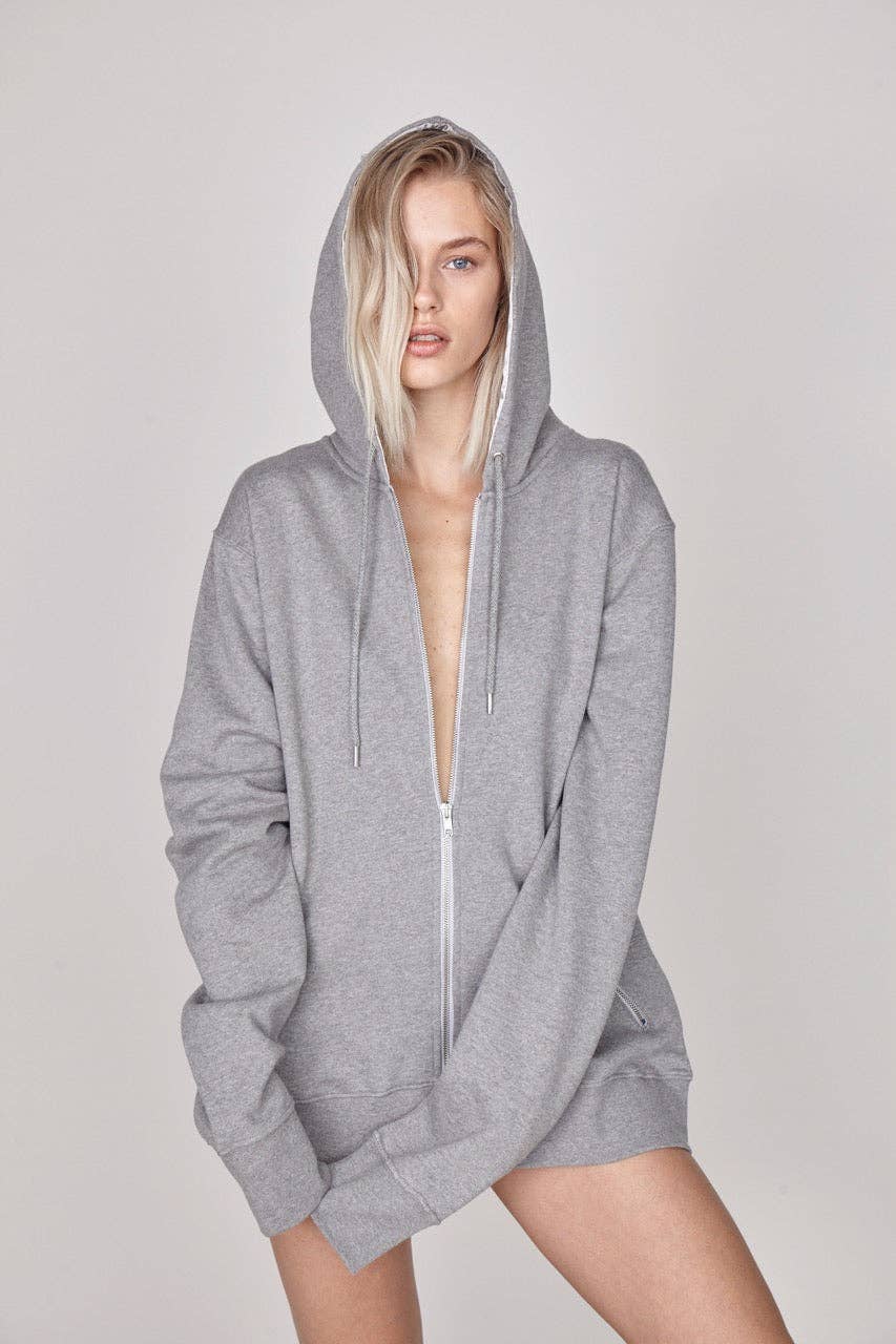The Cara – Sweat à capuche en coton avec doublure en satin | The Sept