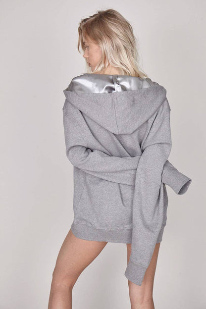 The Cara – hoodie i bomull med satinfoder | The Sept