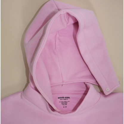 Hoodie “BAD GIRLS GO TO PARIS” – Pink / Beige / Light Blue