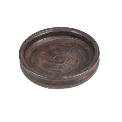 Banyan Bowl i mörk valnöt – handgjord skål i mangoträ