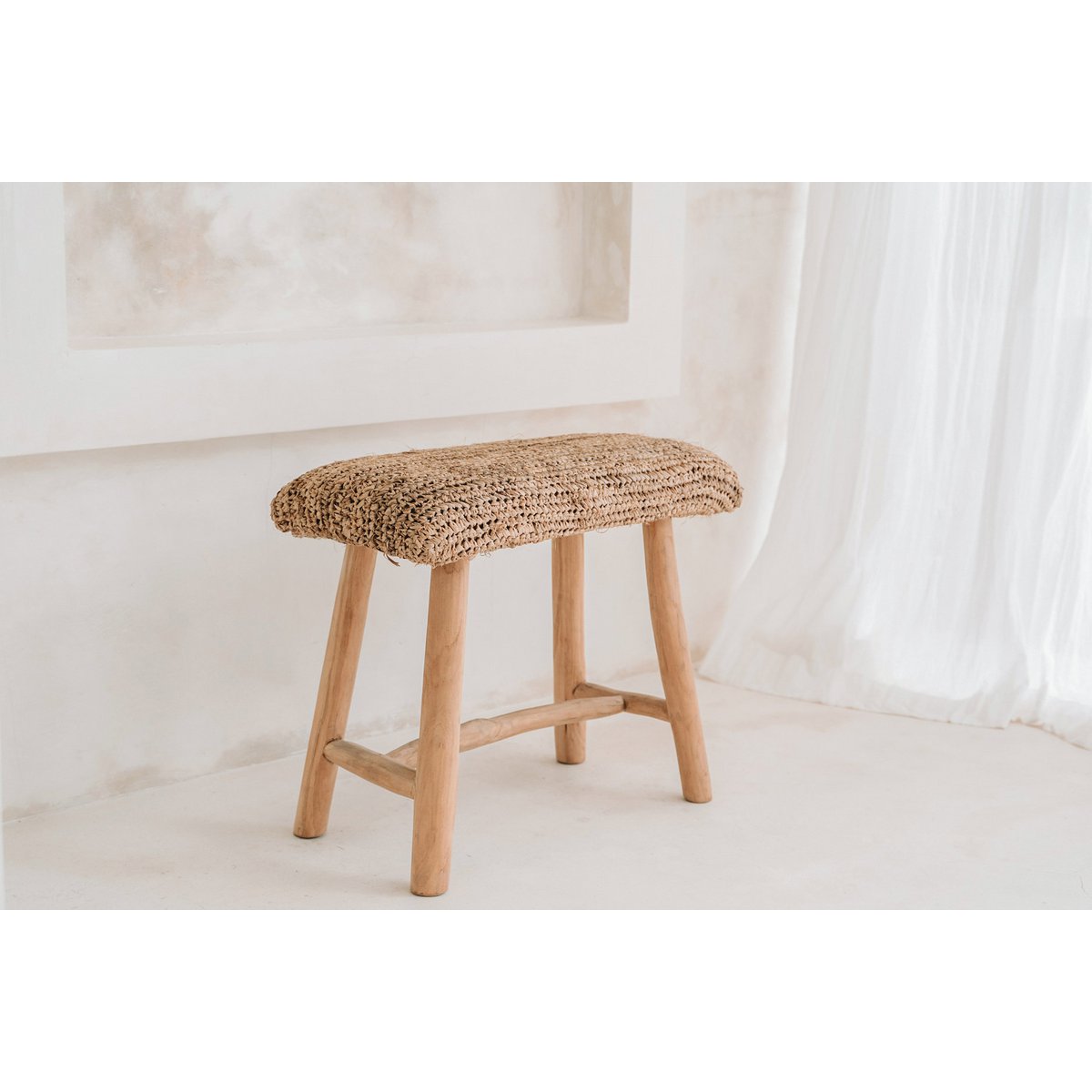 The Raffia Bench - Natural