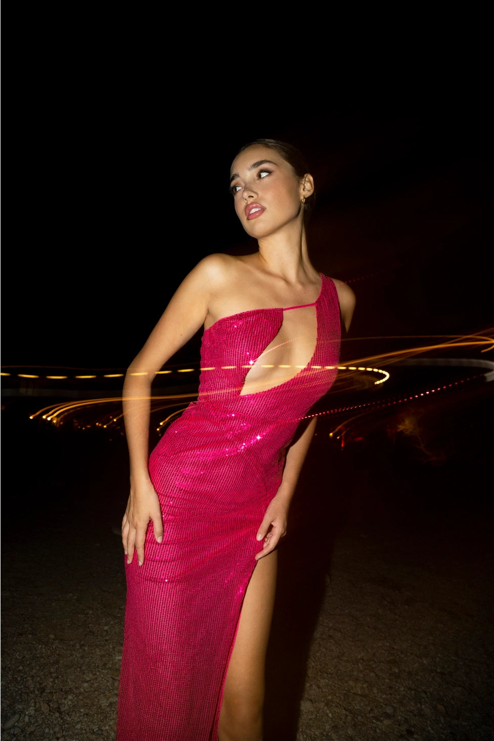 Fevan Asymmetric Maxi Dress, AmyLynn