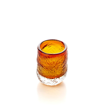 Marbella Glow Tumbler Amber – Munblåst glas | Bazar Bizar