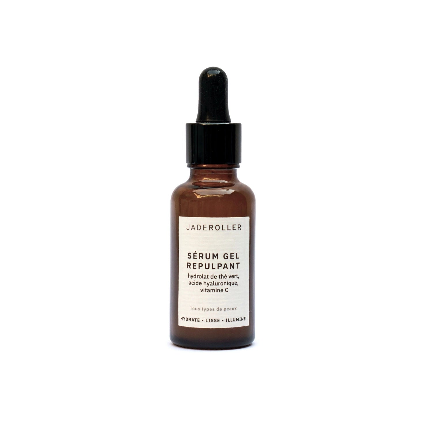 Sérum-gel repulpant, rouleau de jade