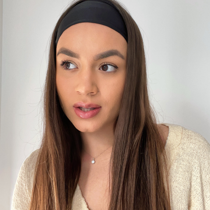 Silk Headband - Black - Wide