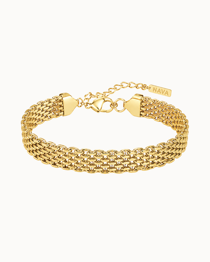 Mesh Bracelet – Gold Plated | NAVA Copenhagen