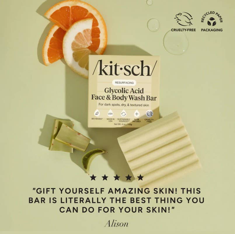 Kitsch Glycolic Acid Resurfacing Face &amp; Body Wash – 113 g
