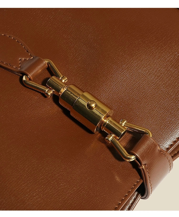 Vintage saddle bag in genuine leather 