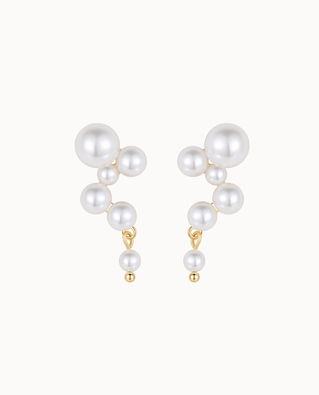 Esen Earrings – 18K Gold Plated Sterling Silver &amp; Mother of Pearl