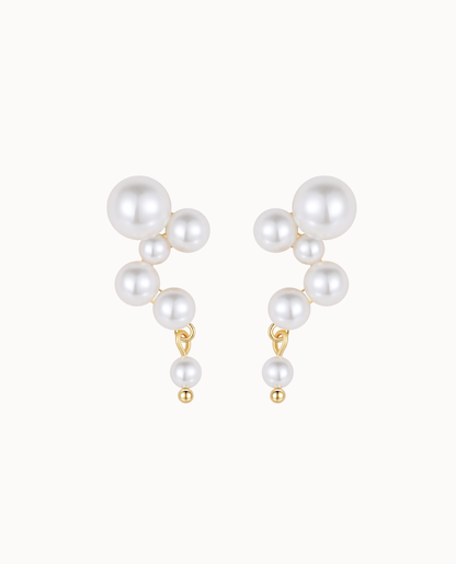 Esen Earrings – 18K Gold Plated Sterling Silver &amp; Mother of Pearl