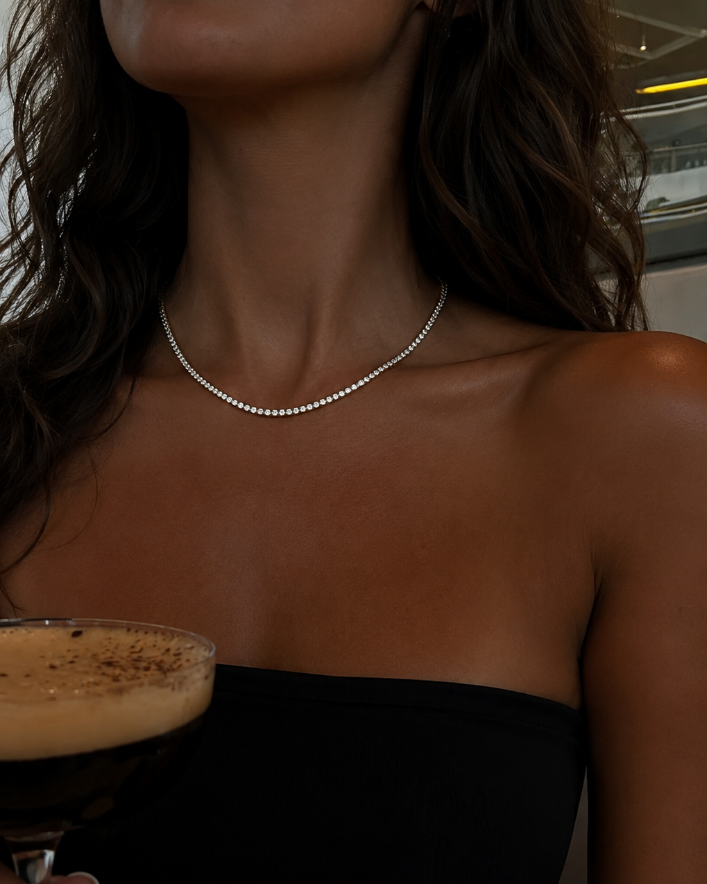 Oraya Tennis Necklace 2.5 mm – Gold Plated