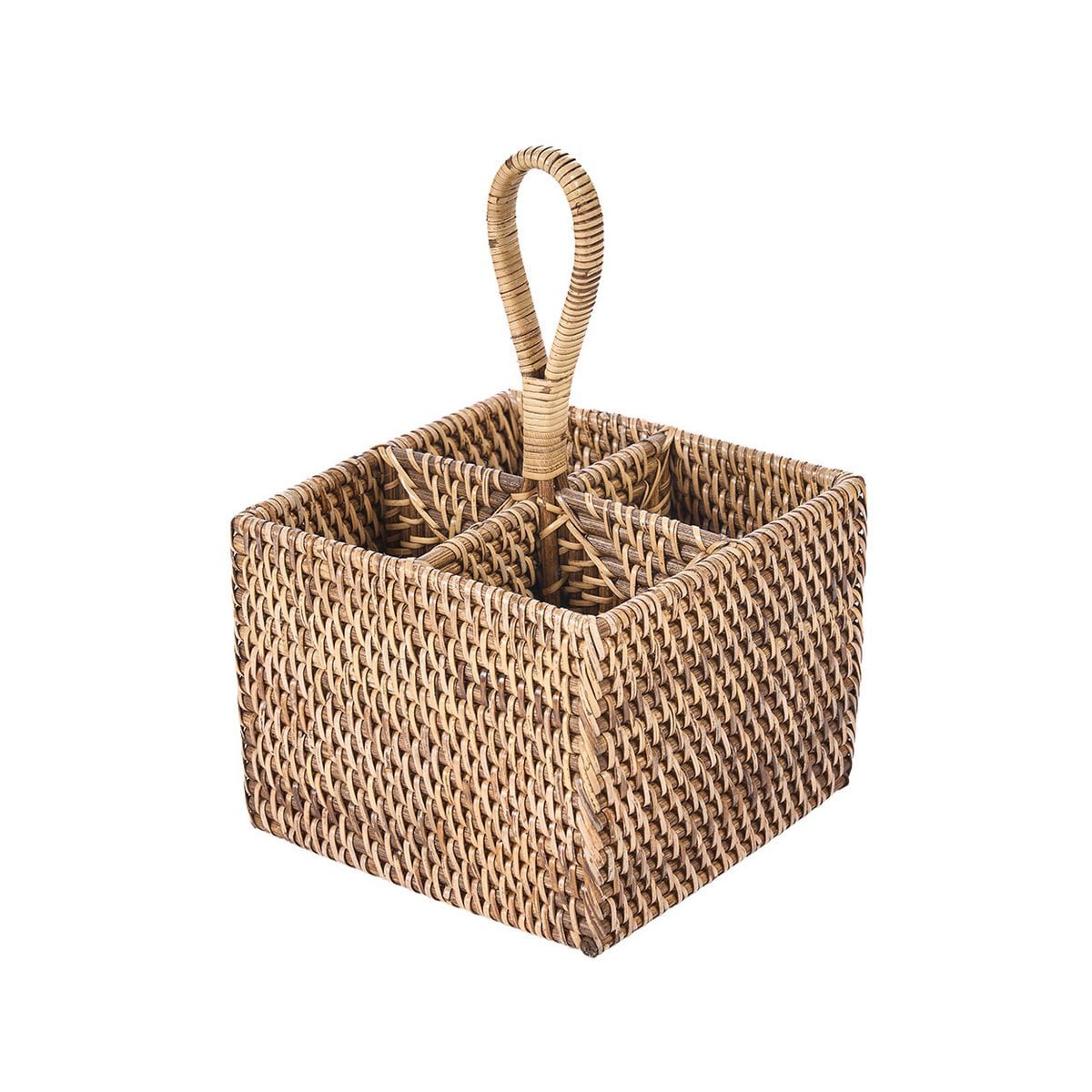 Le Range-couverts en rotin N°4 - Marron naturel