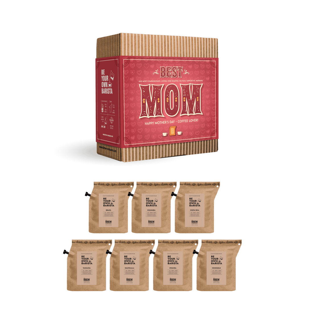 Morsdag presentbox med kaffe – 7 Coffeebrewers