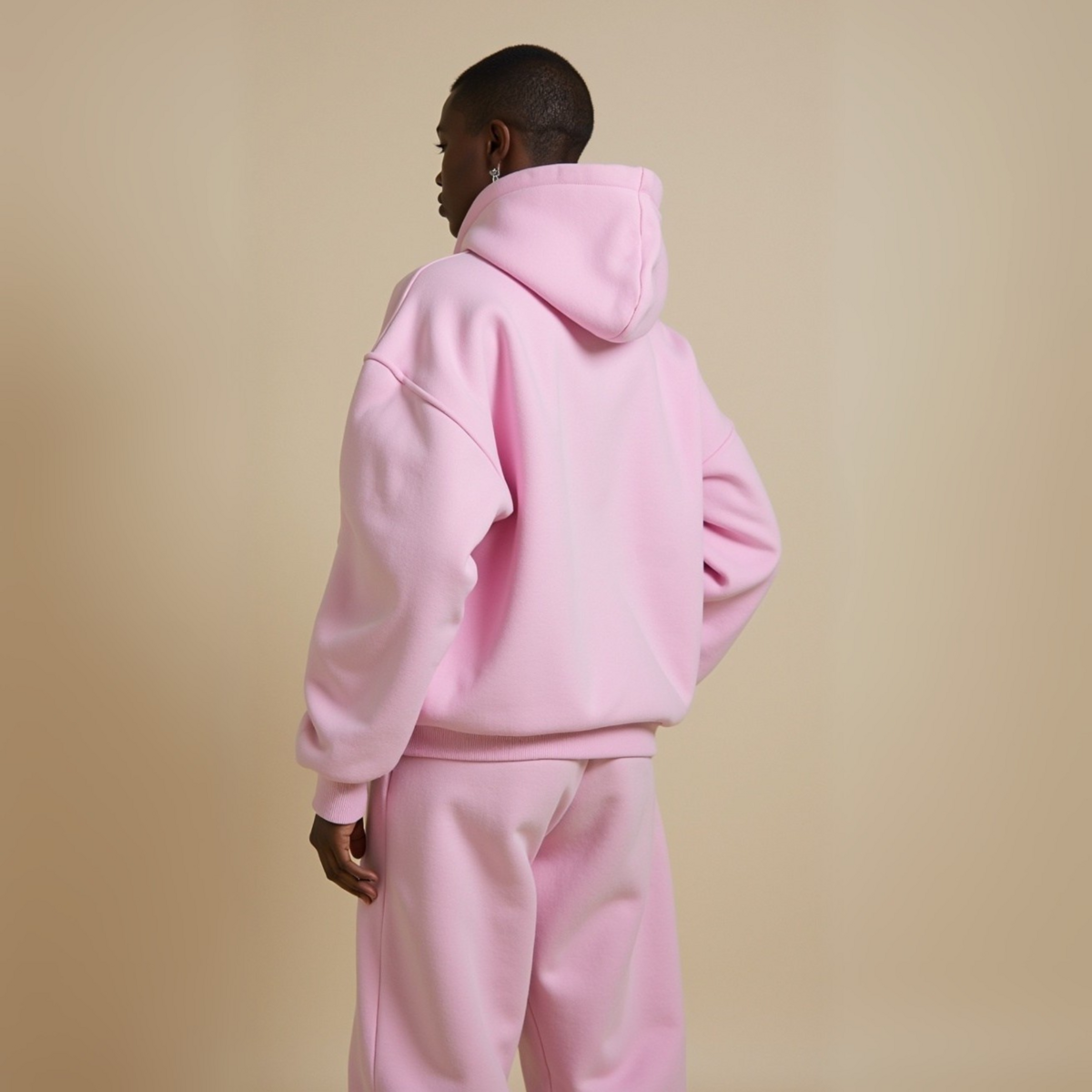 Hoodie “BAD GIRLS GO TO PARIS” – Pink / Beige / Light Blue