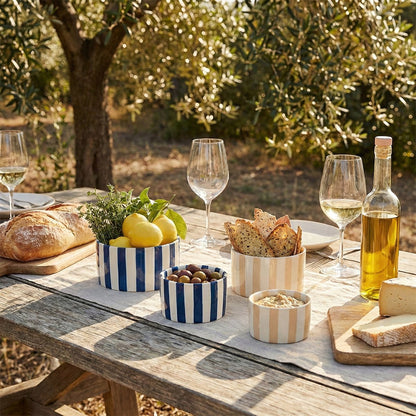 Aperitif | Gestreifte Schalen - 4er-Set
