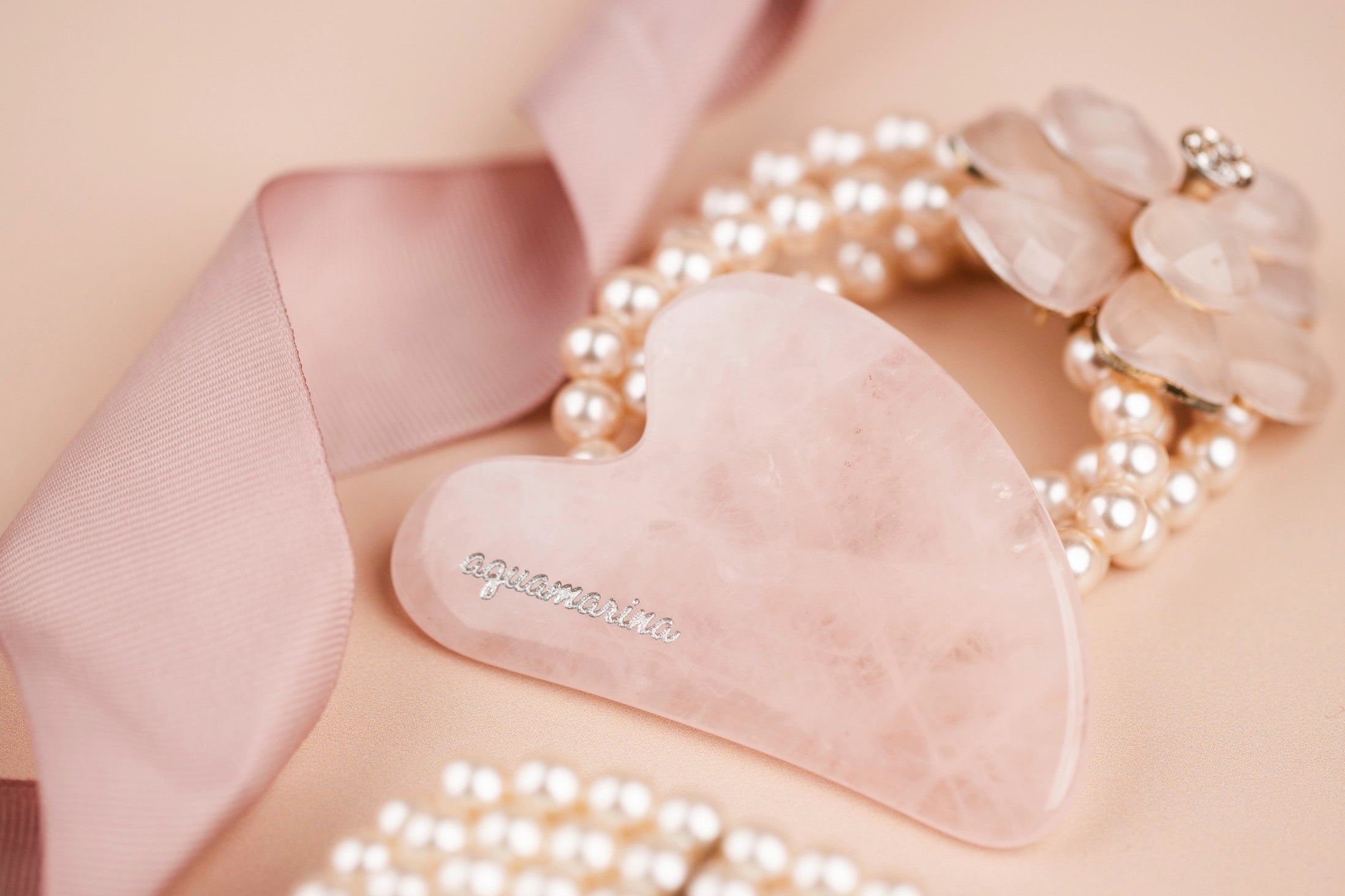 Gua Sha Massagewerkzeuge – Rosenquarz, Aquamarina Beauty