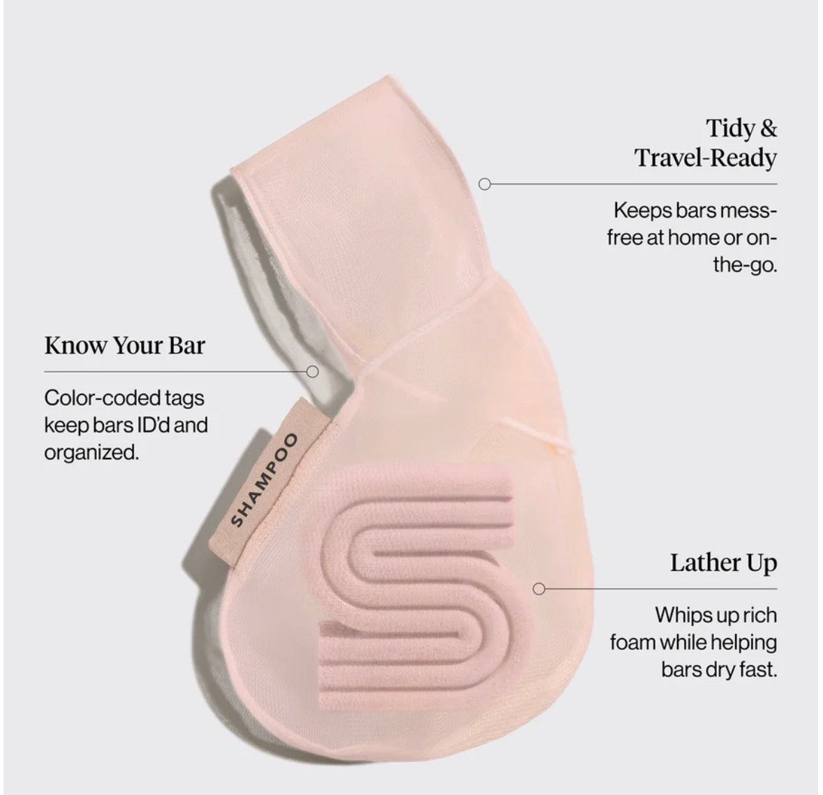 KITSCH Shampoo Beauty Bar Bag - Blush