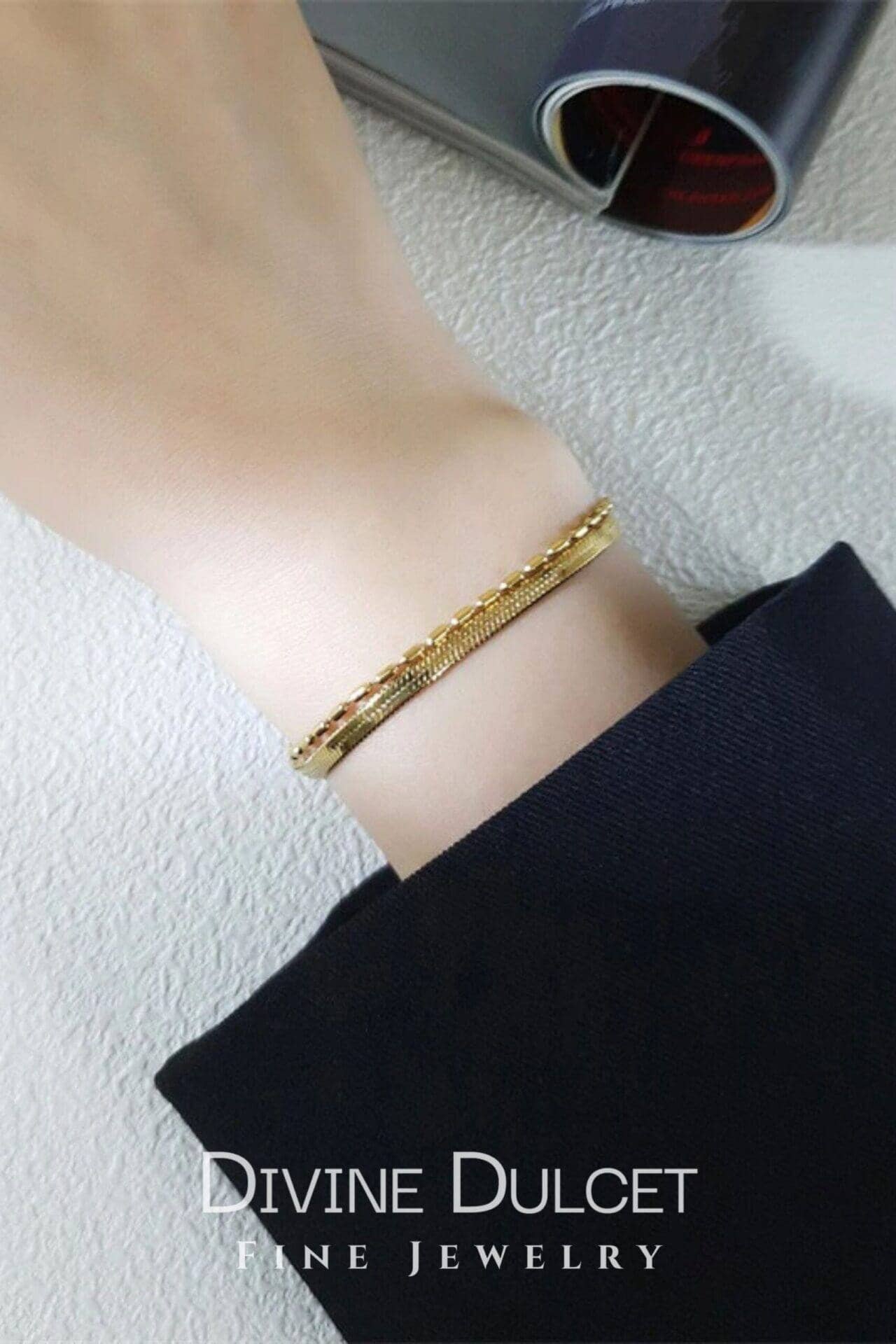 Doppelte Armbandskette | 18k Vergoldung