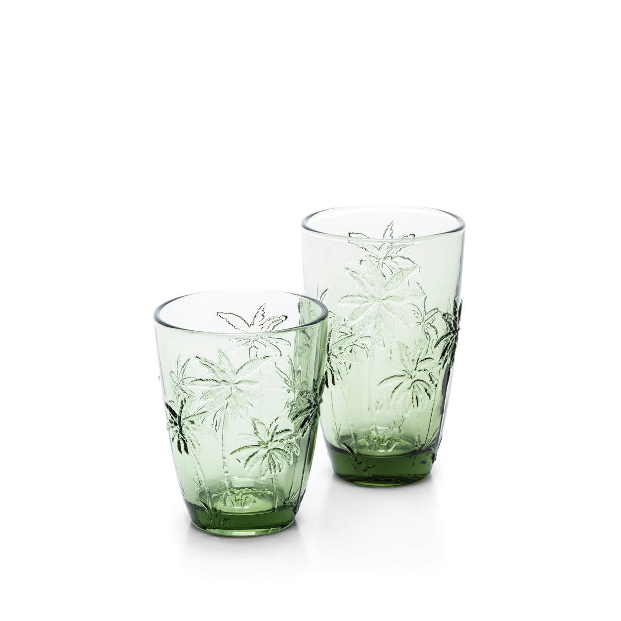 Palm Breeze | Verre à eau en verre recyclé vert