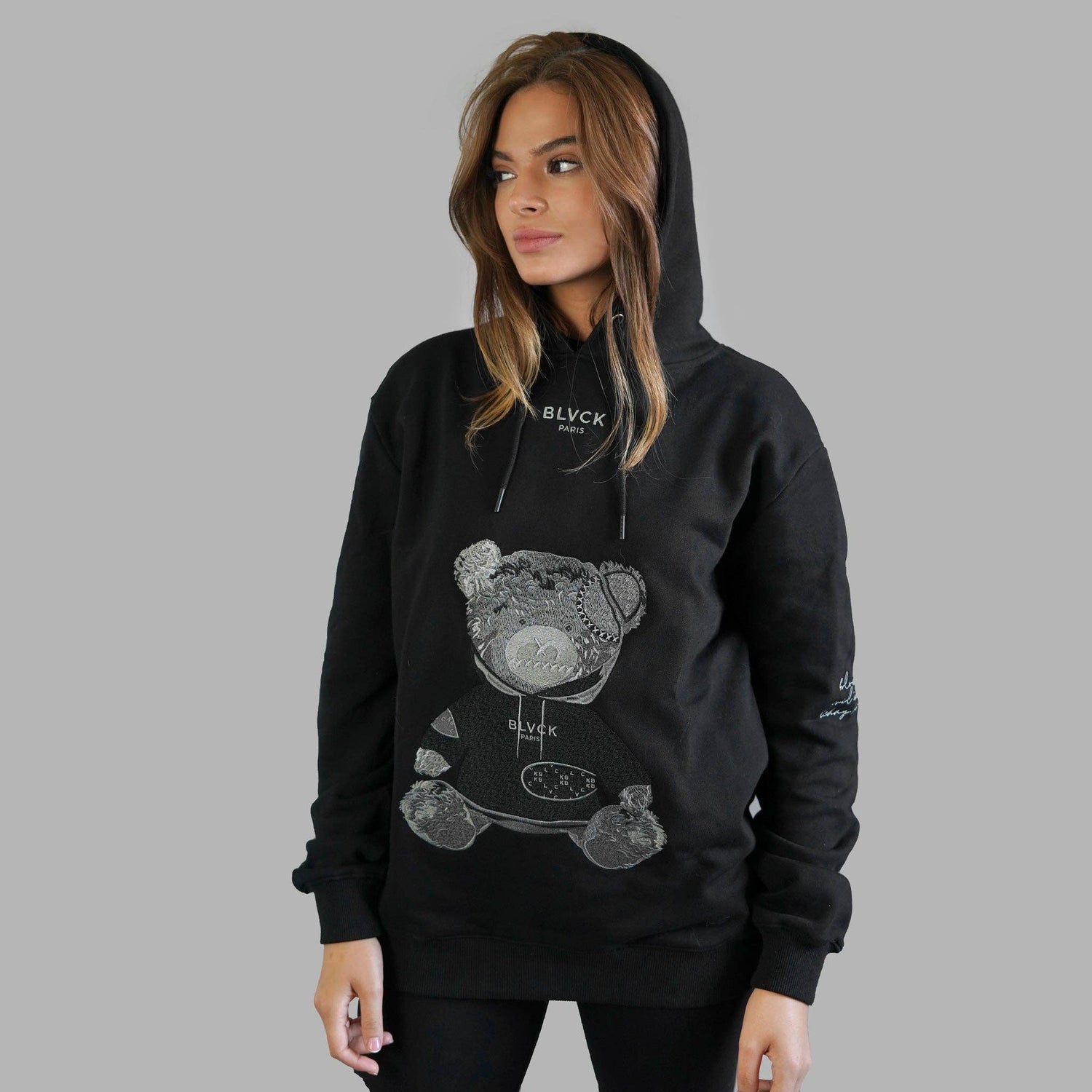 Evil Twin Teddy Bear Hoodie, Blvck