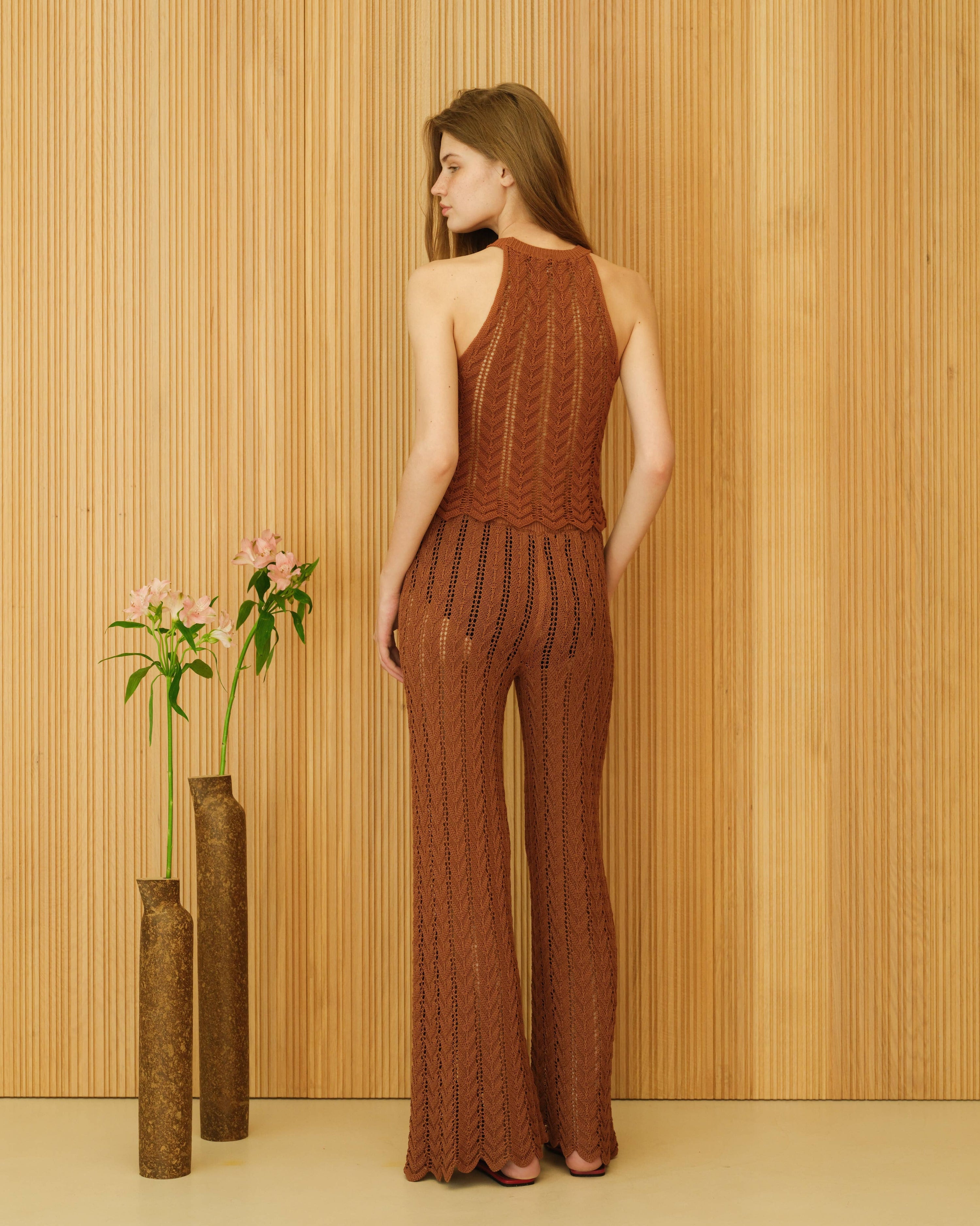 Pantalon en Coton Zigzag Virkade pour Femmes