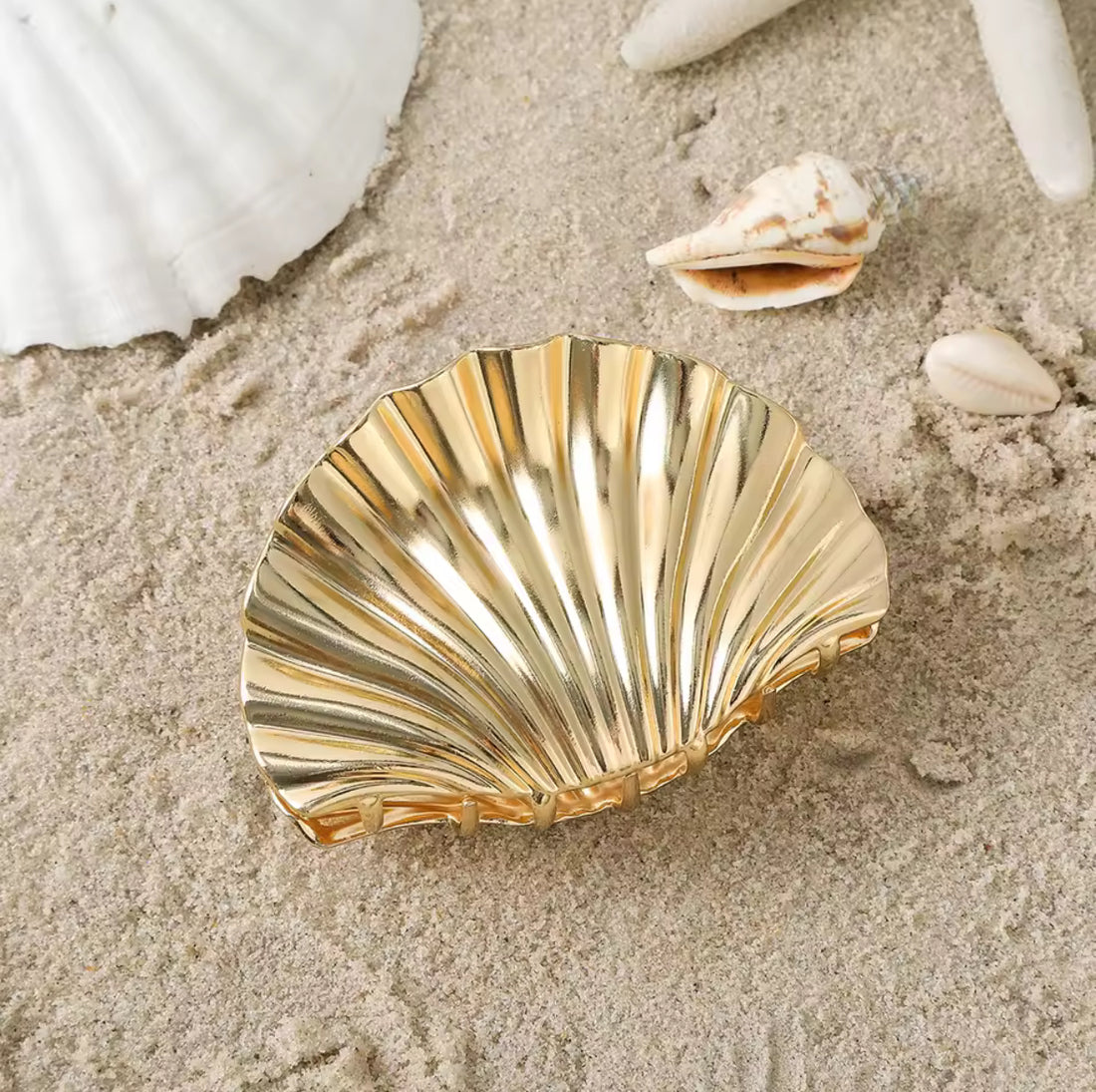 Snäckformad Hårklämma | Guld eller Silver | Metall