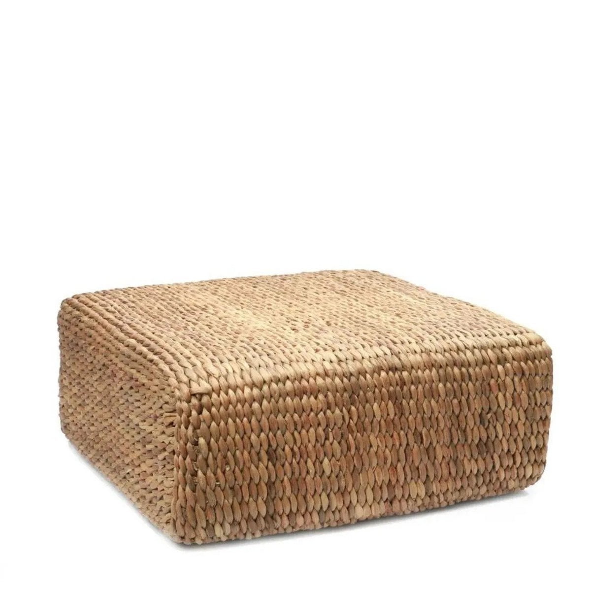 Sittpuff i Vattenhyacint – Fyrkantig Naturpuff 60x60 cm
