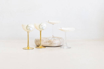The Seaside Sipping Set – Shell Cocktail Glass Bundle