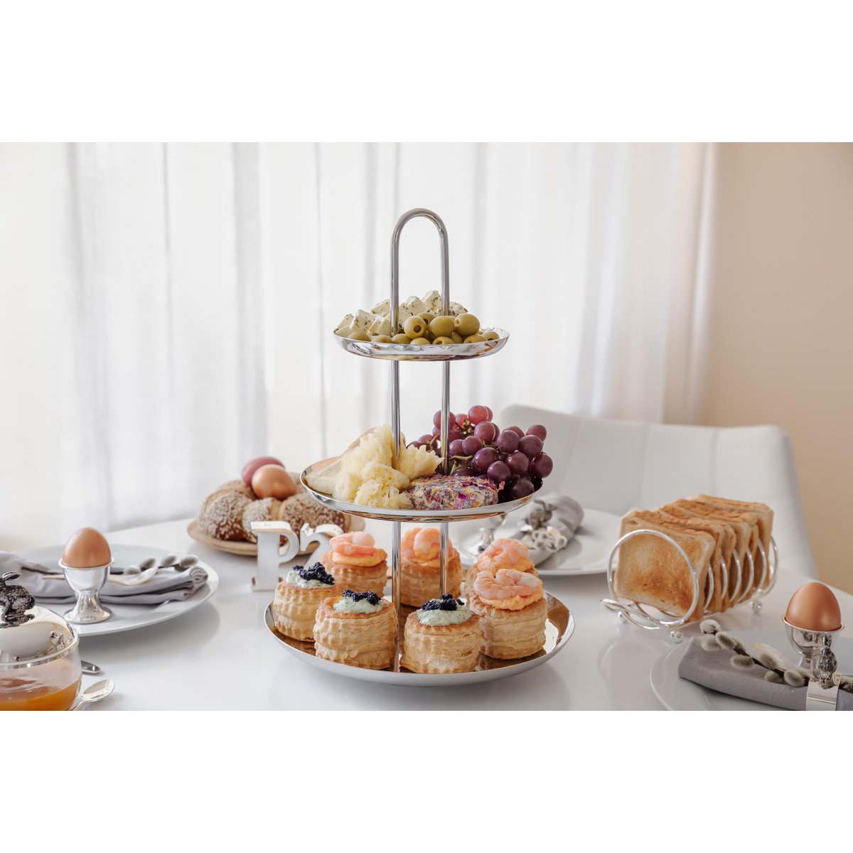 EDZARD | Toastständer „String“ – Versilbert