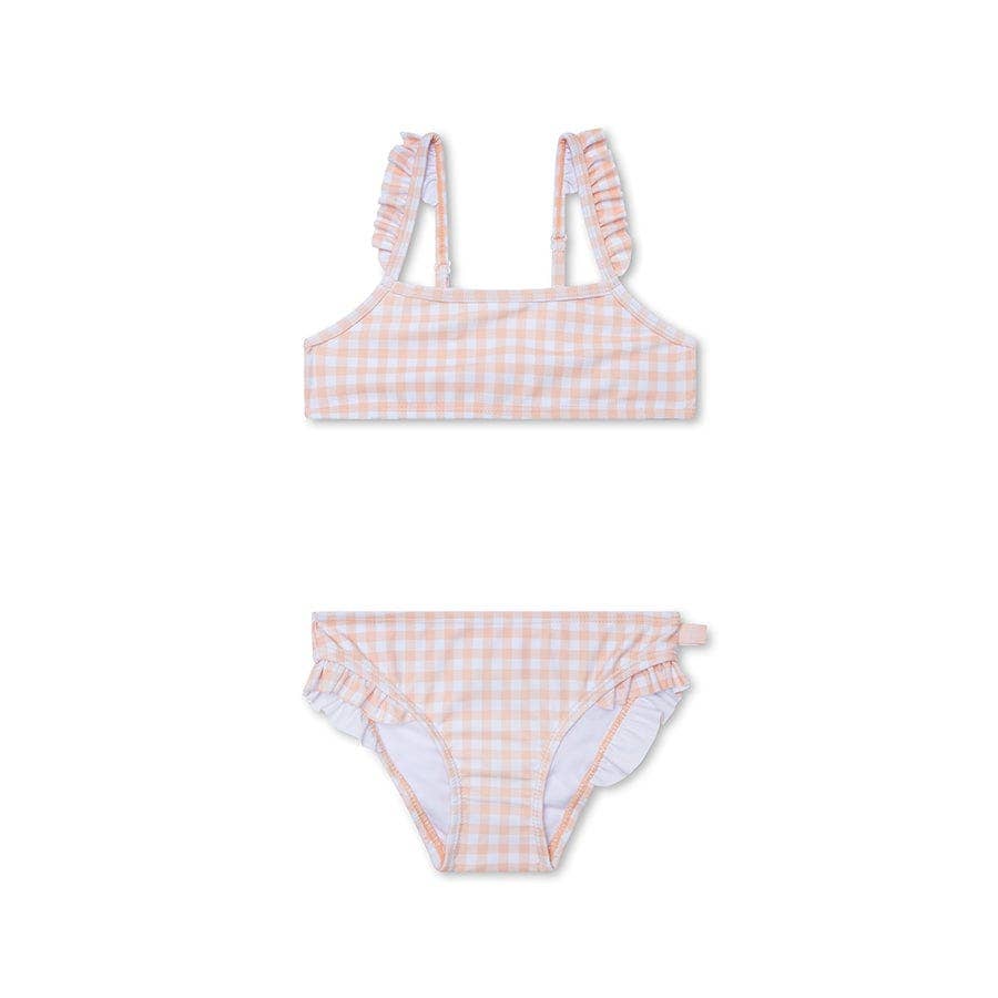 Checkered UV Bikini in Apricot/Orange, Swim Essentials