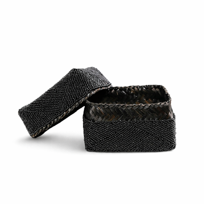 Pärlbox i bambu – Black (Large)