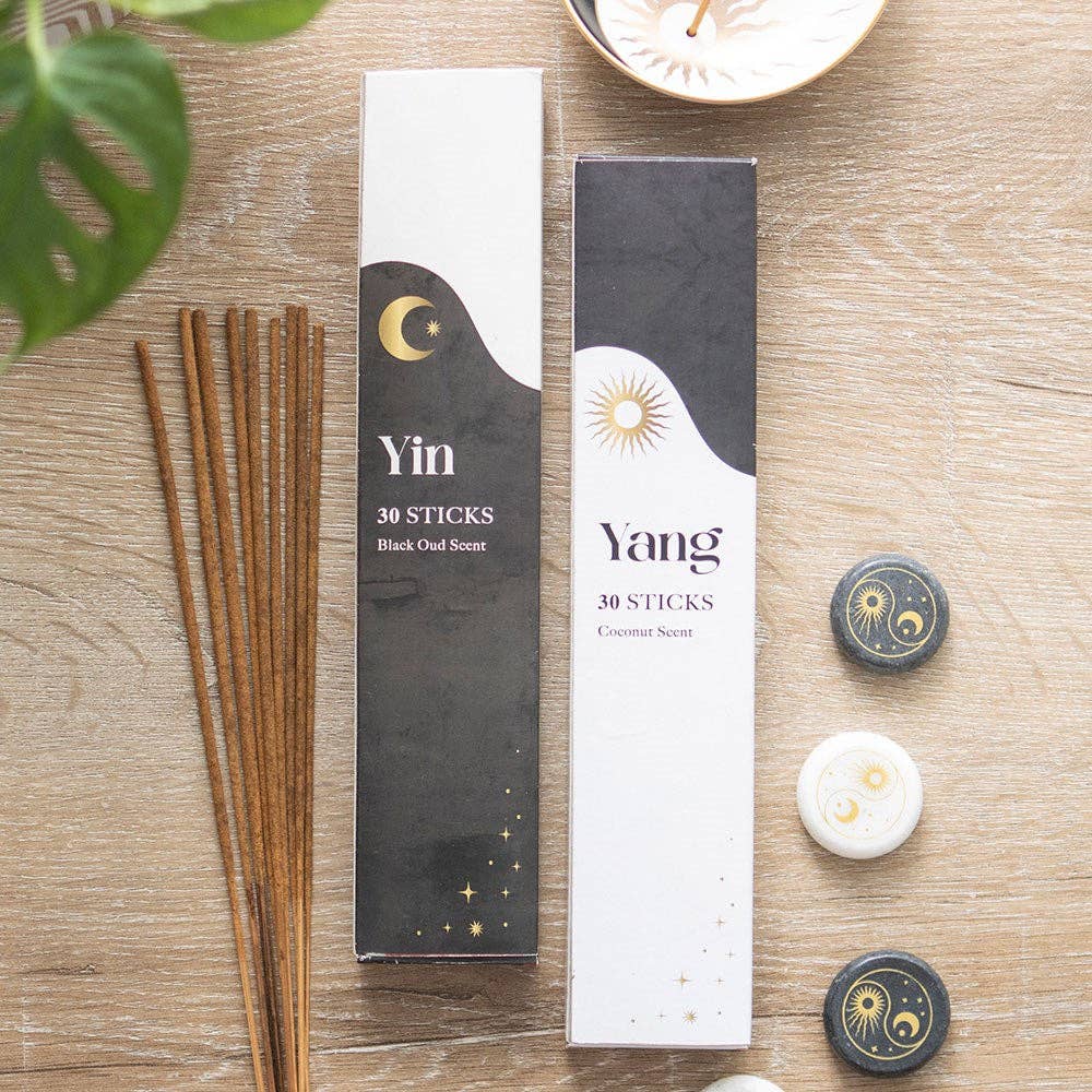 Yin Yang Rökelsepinnar – Set med 2 dofter | Black Oud & Coconut