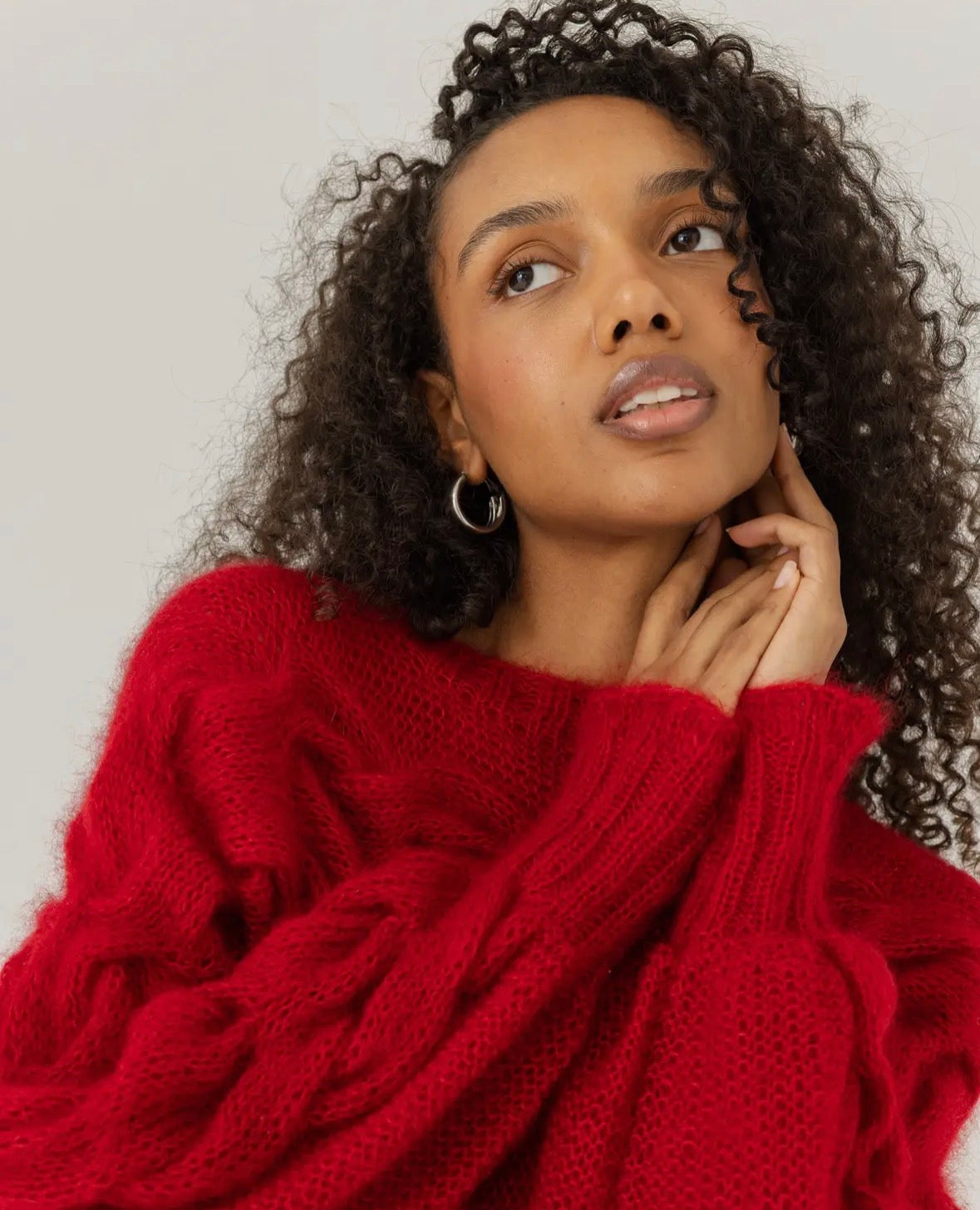 Jūra Luxury Silk-Mohair Sweater | Red