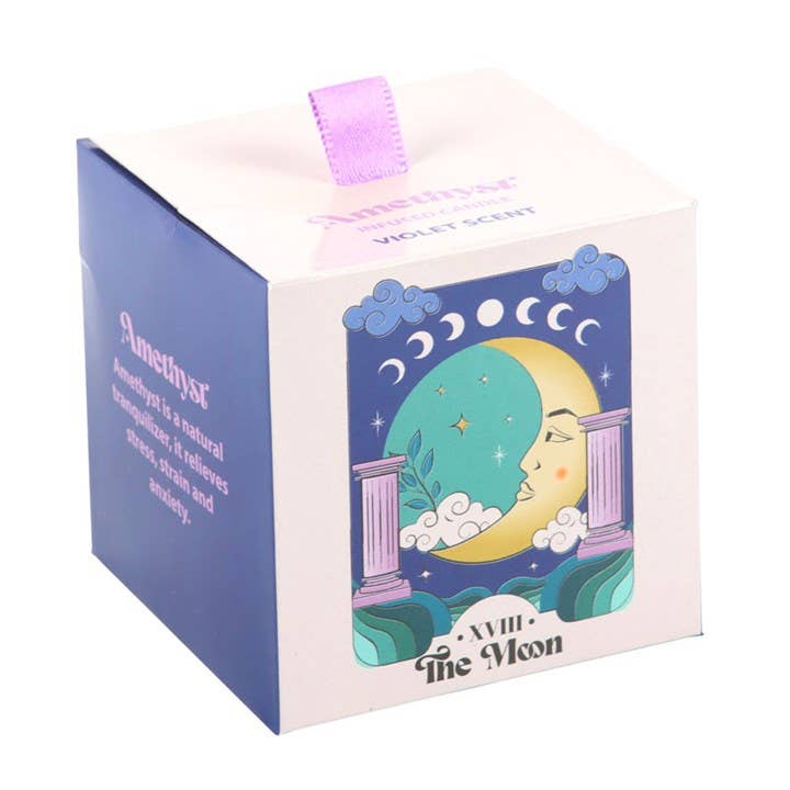 Der Mond - Himmlische Träume Duftkerze mit Veilchen &amp; Amethystkristallen