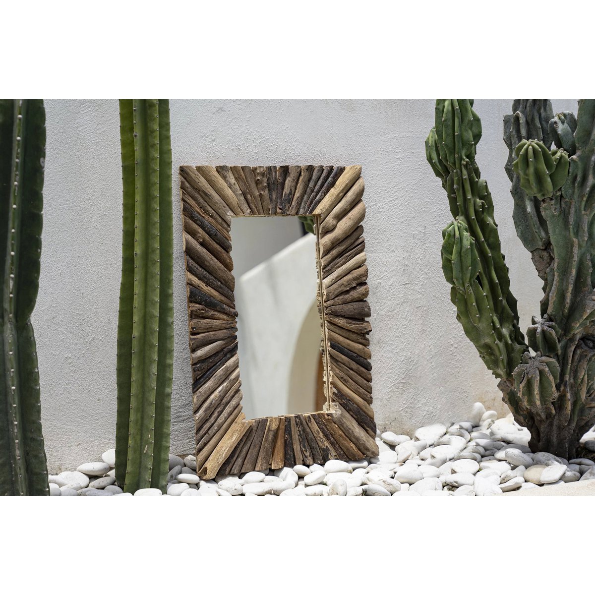 Miroir Cadre Bois Flotté | Bazar Bizar