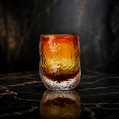 Marbella Glow Tumbler Amber – Munblåst glas | Bazar Bizar