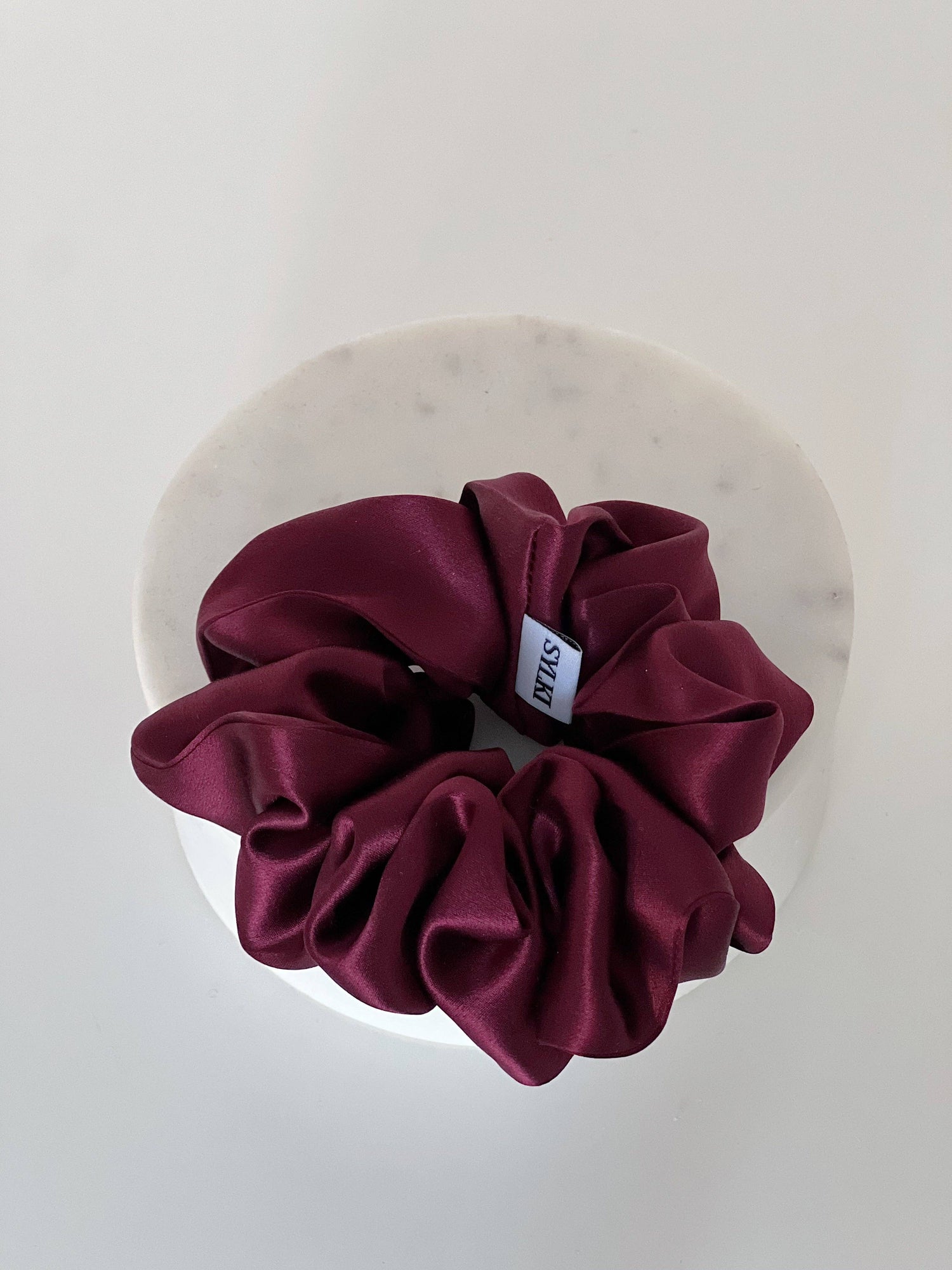 Maroon Pure Silk Scrunchie