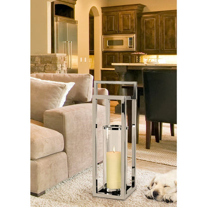 EDZARD | Manhattan Lantern, Stainless Steel 79 cm