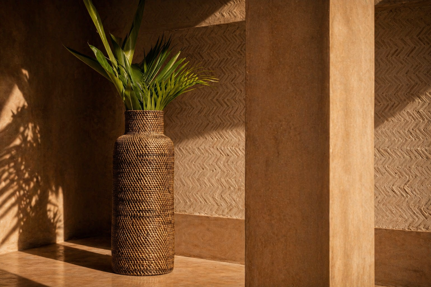 The Colonial Umbrella Basket - Natural Brown