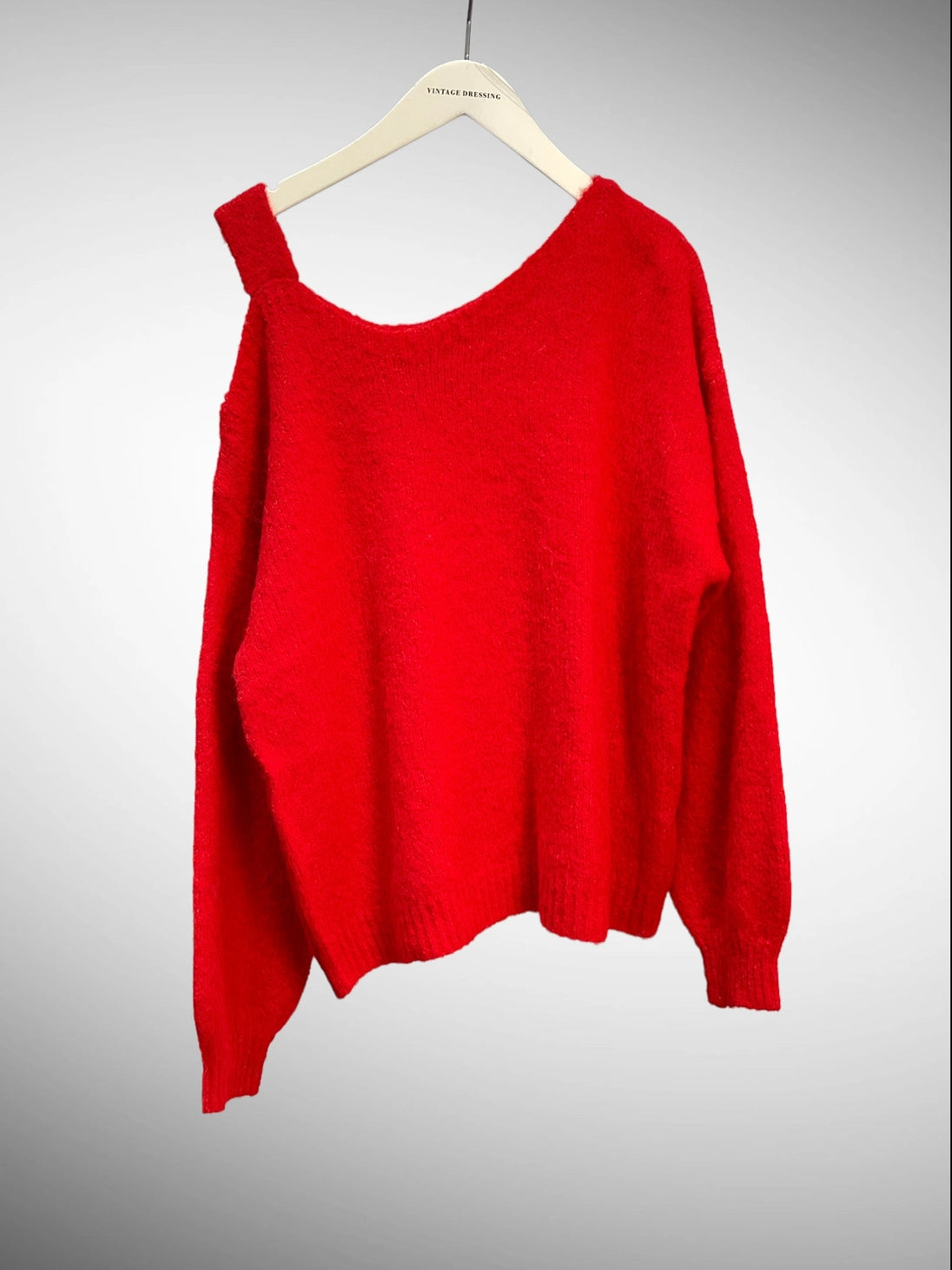 Pull asymétrique en laine mélangée