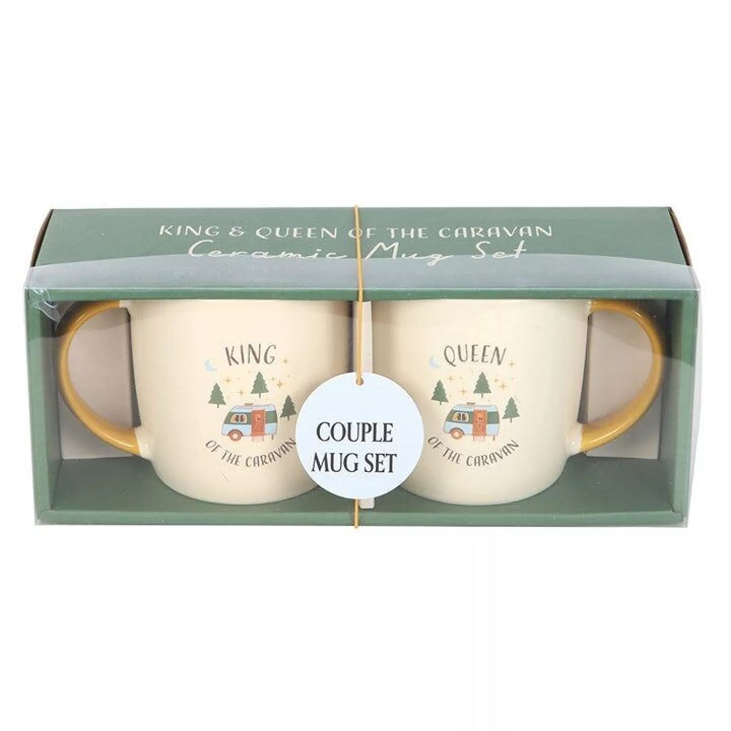 King &amp; Queen of the Caravan – Set med 2 keramikmuggar (400 ml)