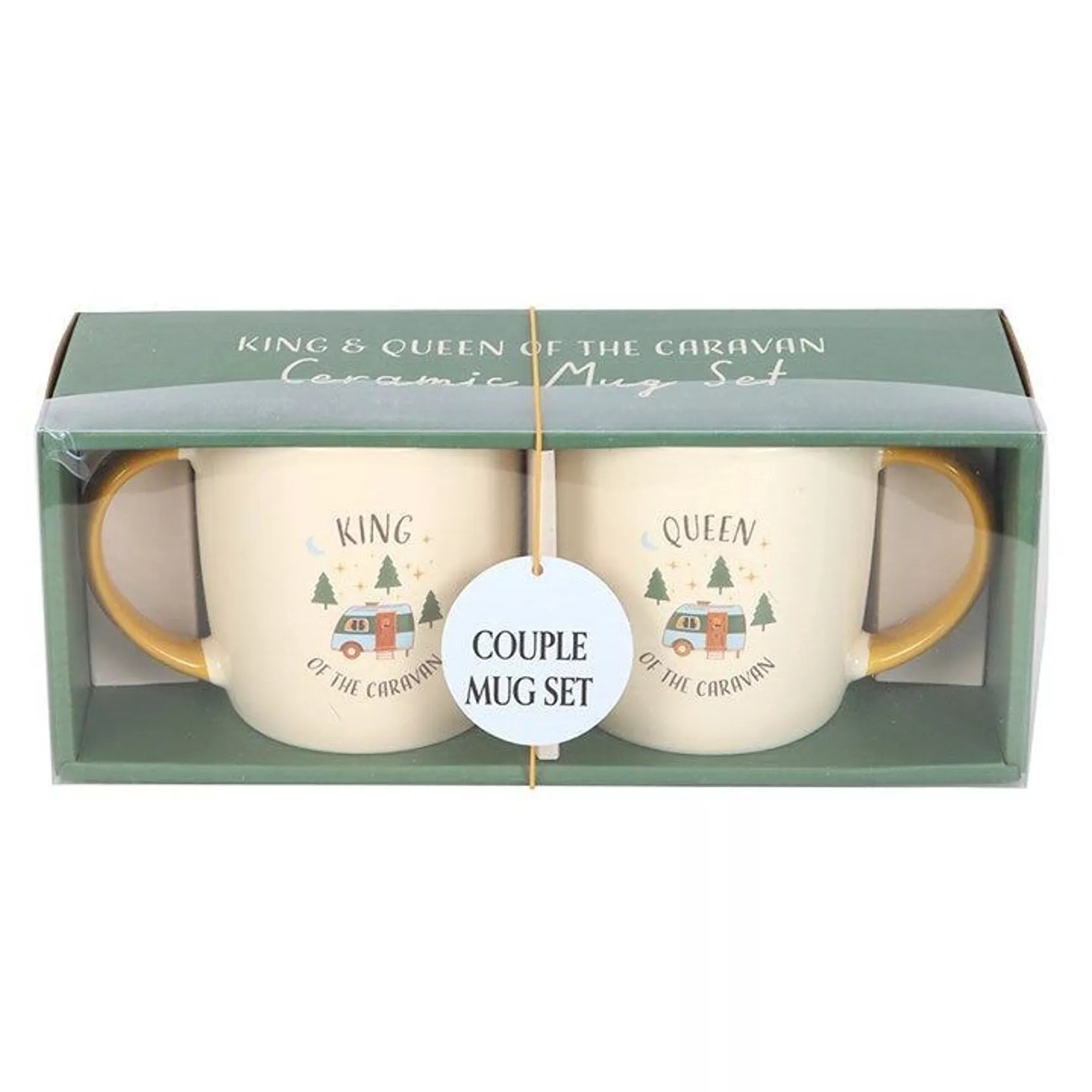 King &amp; Queen of the Caravan – Set med 2 keramikmuggar (400 ml)