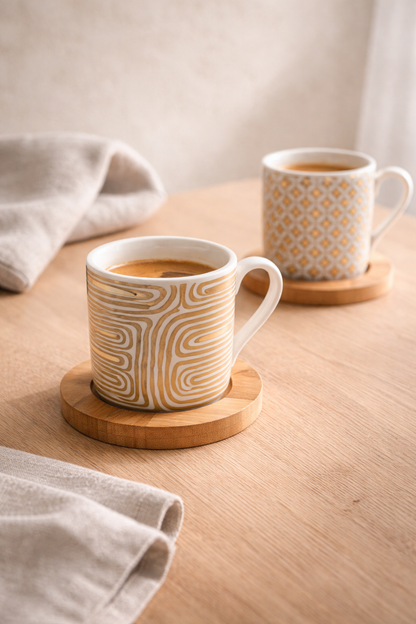 Ornement | Espressokoppar i porslin – Set om 6