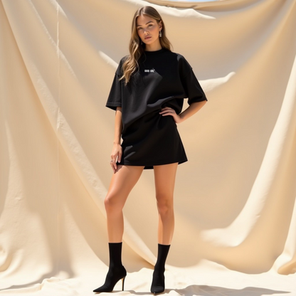 Oversized Statement T-Shirt – GOOD GIRL® BAD HABITS – Svart/Vit eller Vit/Svart
