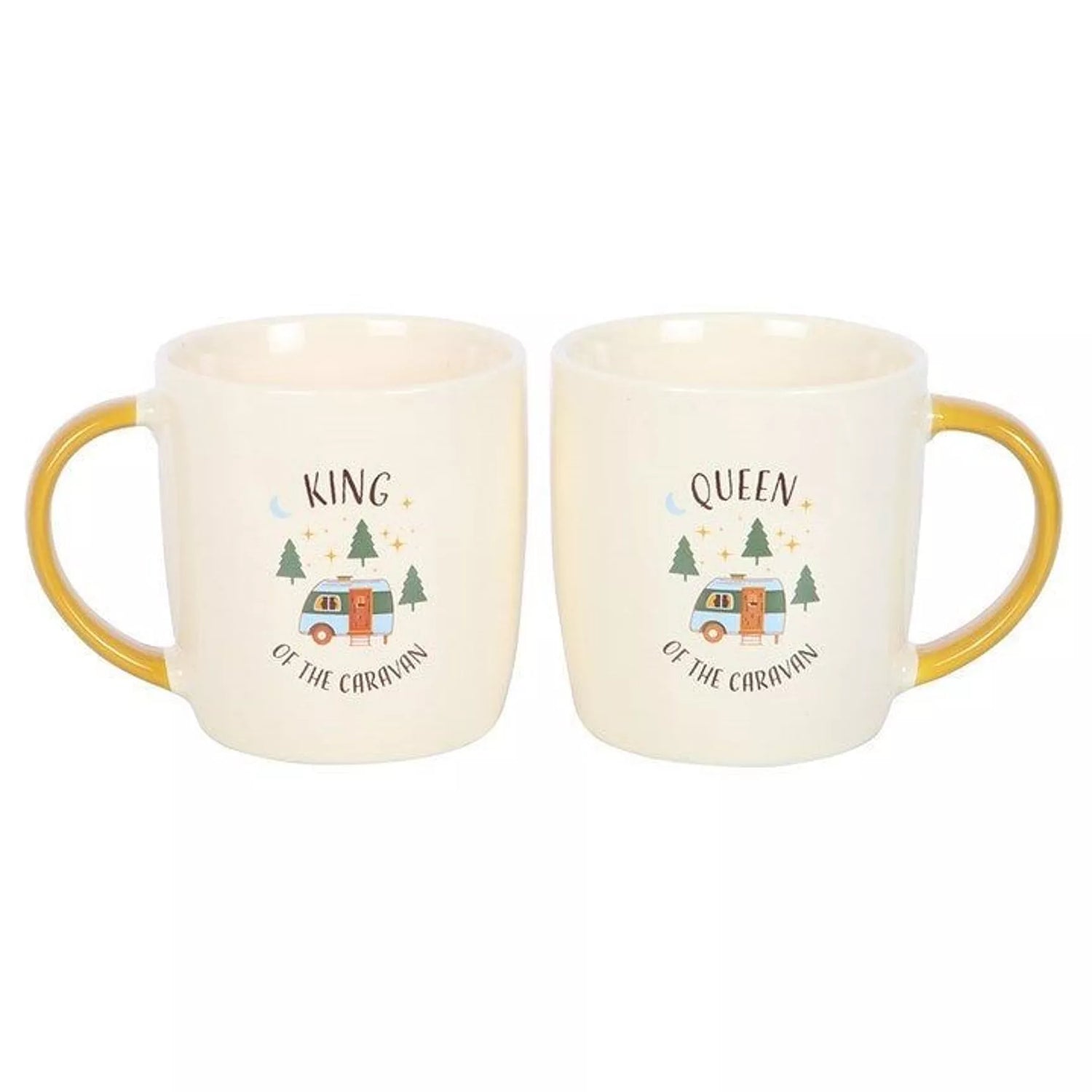 King &amp; Queen of the Caravan – Set med 2 keramikmuggar (400 ml)