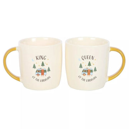 King &amp; Queen of the Caravan – Set med 2 keramikmuggar (400 ml)