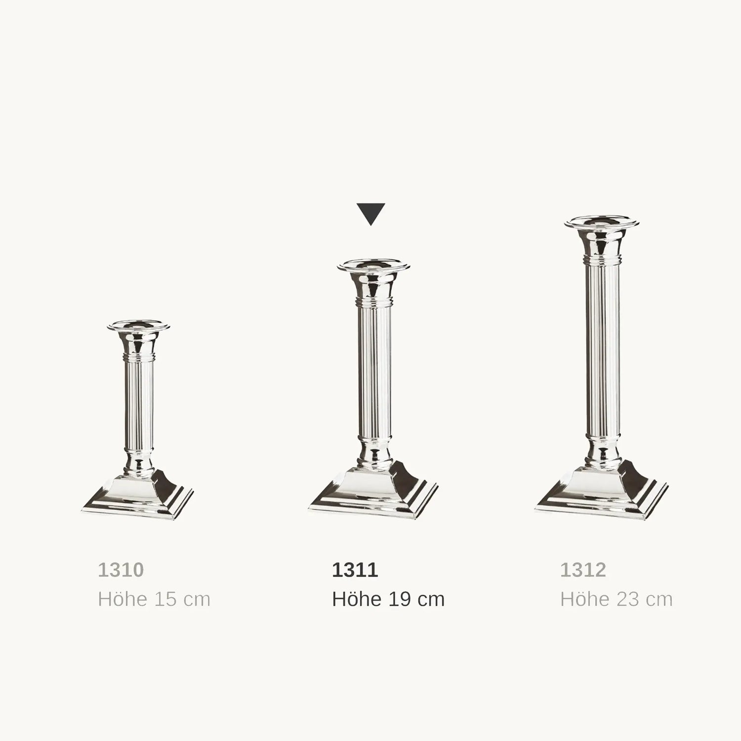 Lincoln Ljusstake – Silverfinish (flera höjder)
