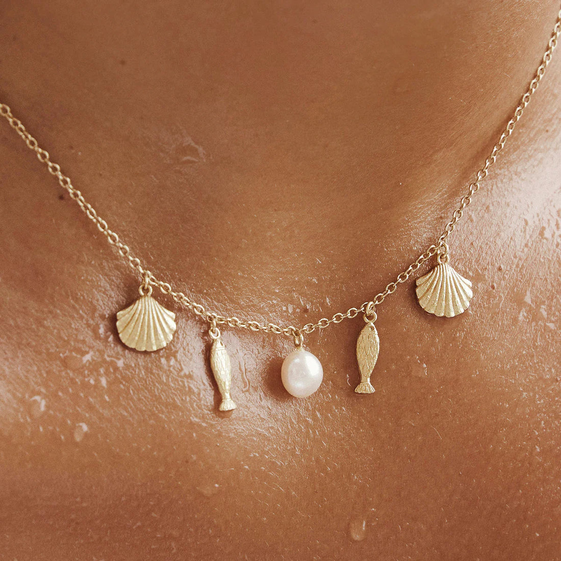 Anchovies Necklace | 18k Gold | Agape Studio Jewelry