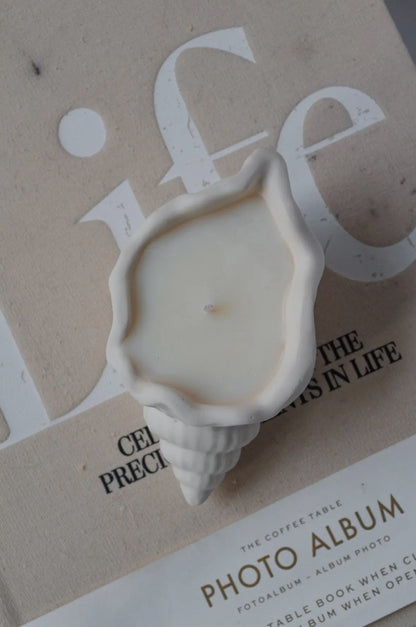 Seashell Beach Candles - 2 st